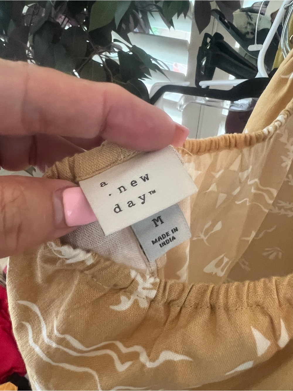 a new day Tan Midi Dress with White Botanical Print - Picture 4 of 4